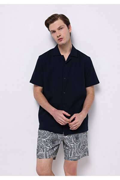 Colin's Regular Fit Baskılı Erkek Lacivert Deniz Şortu
