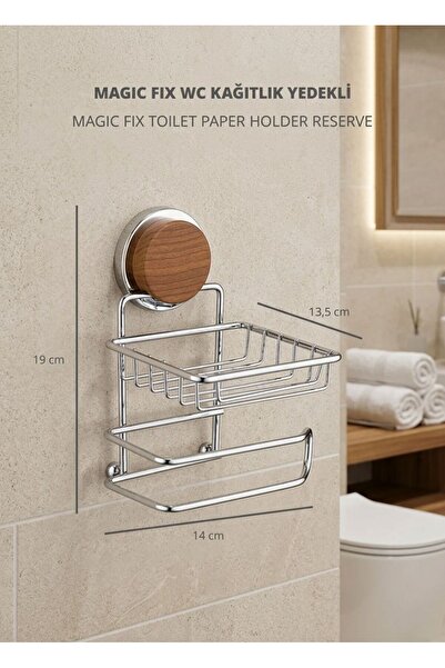 Okyanus Home Suport pentru hârtie igienică Magic Fix Magic Sticky cu model di...