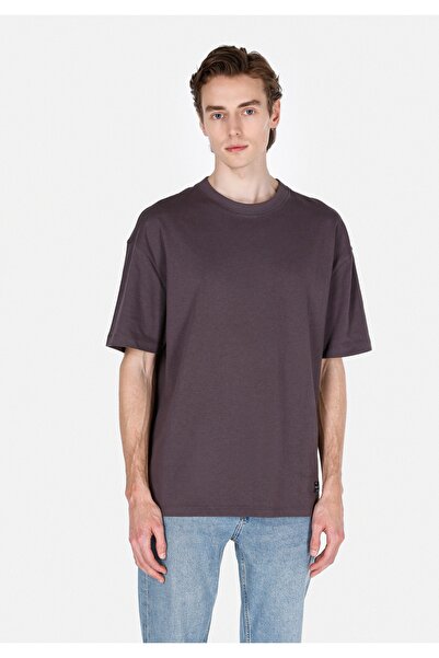 Colin's Оверсайз-крій, круглий виріз, чоловічий антрацитовий бавовняний футбо...