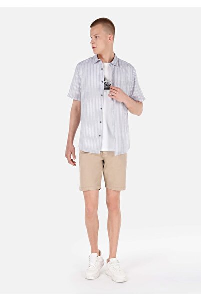 Colin's Мъжки къси панталони с връзки и средна талия, кафяви