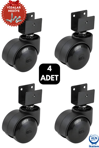 BlackBird Home عجلات أثاث لخزانة الطاولة وطاولة القهوة مع كرة دوارة قصيرة مقا...