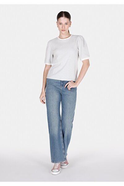 Colin's Pantaloni de damă Indigo Jean cu talie înaltă, cu picioare drepte