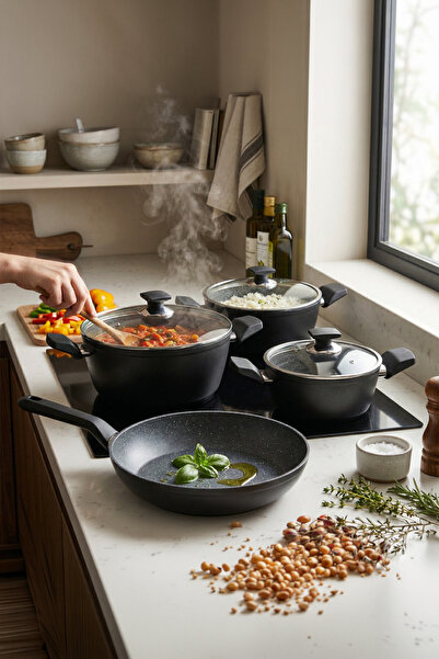 Serenk Sada 7dílných žulových hrnců Excellence