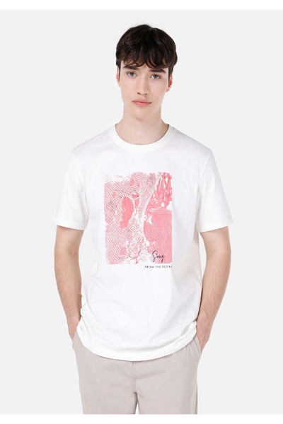 Colin's Tricou alb pentru bărbați - mâneci