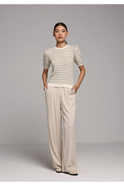 Colin's Дамски панталон с ниска талия и прав крачол, бежов