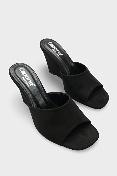 Capone Outfitters Maurene Genuine Leather Lined Feta Wedge Heeled Women's Sli...