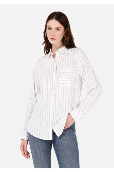 Colin's Beyaz Kadın Gömlek U.kol