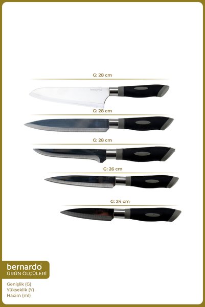 Bernardo Titan 5 Piece Stainless Steel Knife Set
