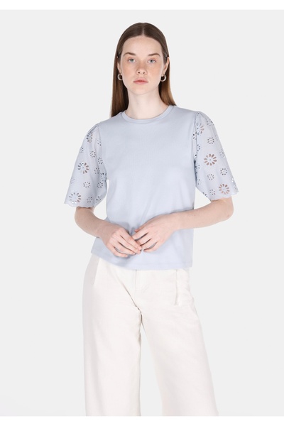 Colin's تي شيرت نسائي أزرق بأكمام قصيرة مقاس عادي