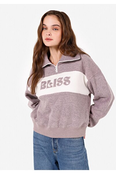 Colin's Regular Fit Zippered Women's Pink Sweatshirt