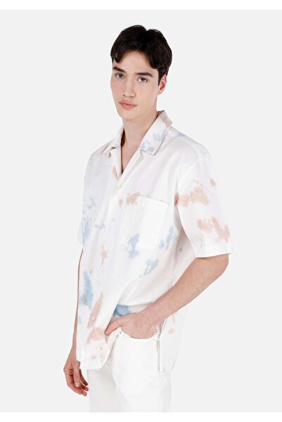 Colin's Мъжка бяла риза с къс ръкав Oversize Fit