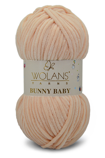 WOLANS 442 Σολομό χρώματος Soft Velvet Bunny Baby Knitting Yarn - Μαλακό παιχ...