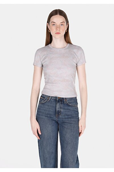 Colin's Слім-фіт круглий комір з принтом Жіноча рожева футболка з короткими р...