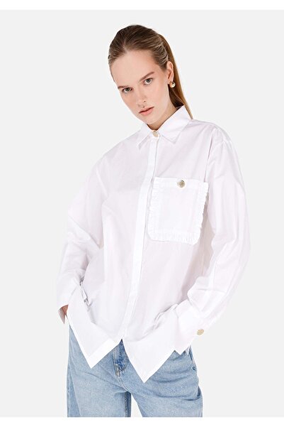 Colin's Beyaz Kadın Gömlek U.kol