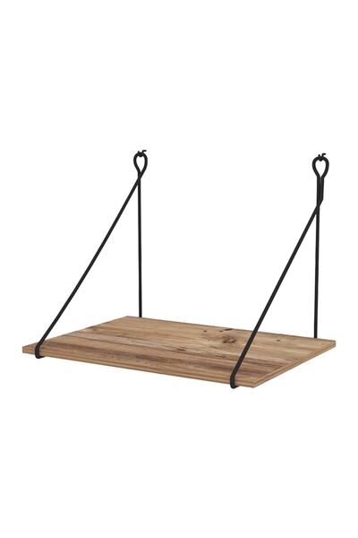 Homelux Edison Hanging Table, 70x50x50 cm, walnut/black, metal frame, 18 mm m...