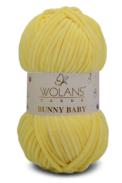 WOLANS 444 Ανοιχτό κίτρινο μαλακό βελούδο - Βρεφικό πλεκτό νήμα, μαλακό παιχν...