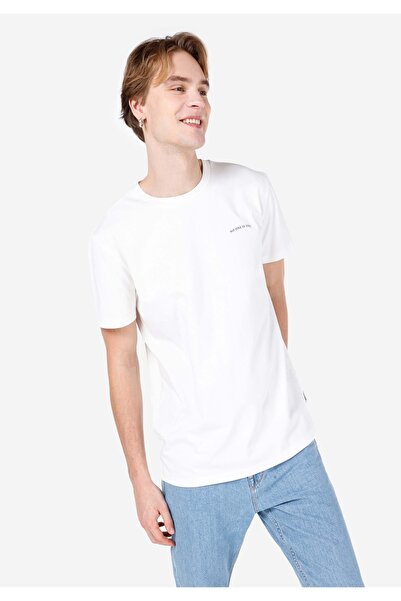 Colin's Комфортна футболка з круглим вирізом та коротким рукавом з білим чоло...