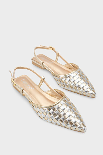 Capone Outfitters Kay Sivri Burunlu Örgü Arkası Bantlı Kadın balerini