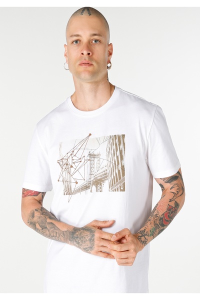 Colin's Ανδρικό κοντομάνικο μπλουζάκι με στρογγυλή λαιμόκοψη