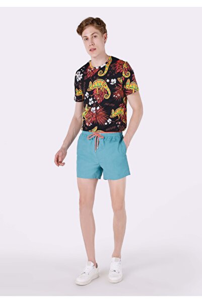 Colin's Ανδρικό μαγιό μπλε Slim Fit στη μέση