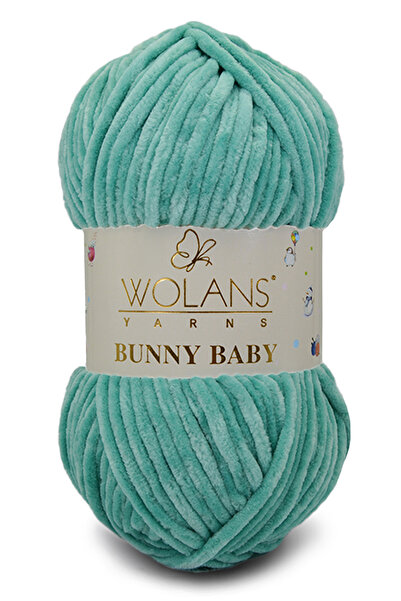WOLANS 456 Ζαφείρι Μαλακό Βελούδο - Υλικό Πλέκτης Baby Bunny, Μαλακό Νήμα Κου...