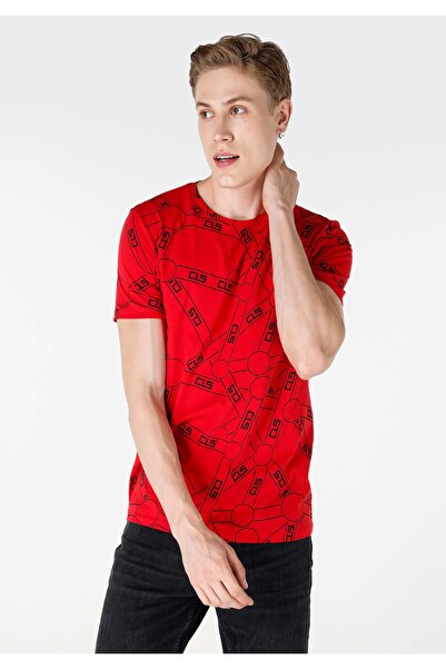 Colin's Red Regular Fit Crew Neck Men's Short Sleeve T-Shirt