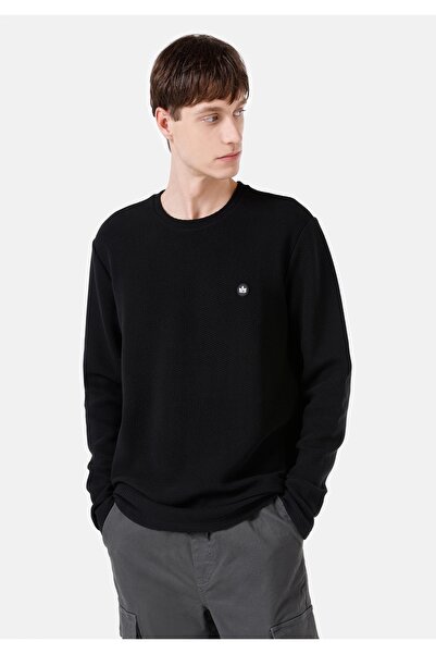 Colin's Чорна чоловіча футболка з круглим вирізом