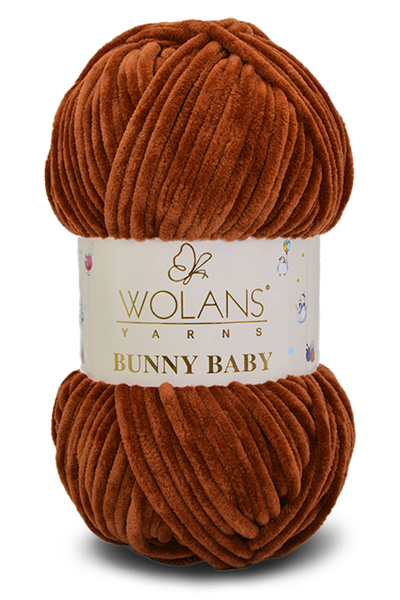 WOLANS 460 Kestane Soft Kadife Bunny Baby Örgü Ipi Kadife Ip Yumuşak Oyuncak ...