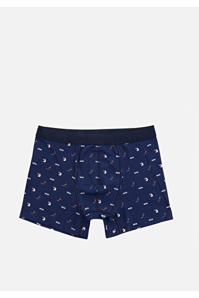 Colin's Modern Fit Baskılı Erkek Lacivert Boxer