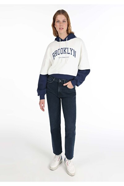 Colin's Straight Fit High Waist Straight Leg Women's Dark Indigo Jean Trousers