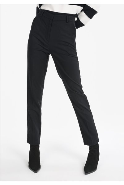 Colin's Pantaloni negri pentru femei, slim fit, cu talie joasă