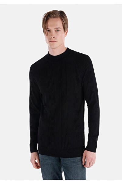 Colin's سترة رجالية سوداء أساسية بقصة ضيقة