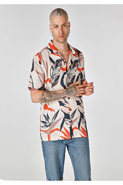 Colin's Ανδρικό Μπεζ Πουκάμισο - Μανίκια