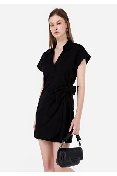 Colin's Normal Kesim V Yaka Siyah Kadın Tulum