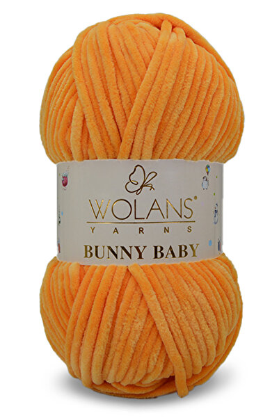 WOLANS 443 Orange Soft Velvet - Baby Knitted Bunny String, Μαλακή κουβέρτα πα...