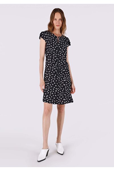 Colin's Черна дамска рокля с принт Slim Fit