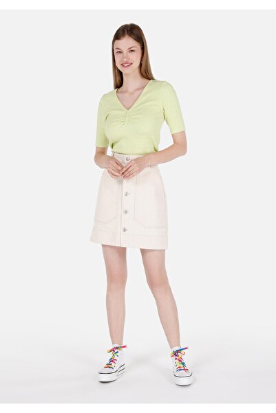 Colin's تنورة جينز نسائية باللون البيج