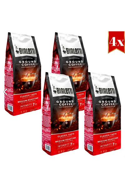 Bialetti 4 قطع قهوة كلاسيكو مطحونة 250 جرام