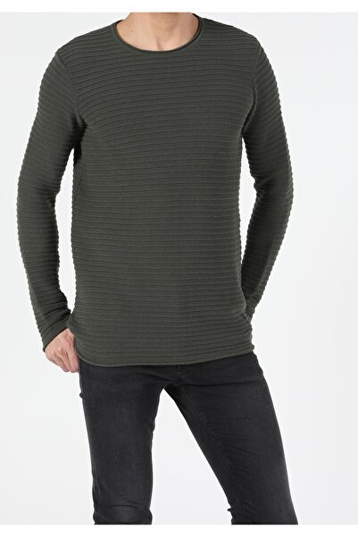 Colin's Сlim Fit круглий комір чоловічий зелений светр