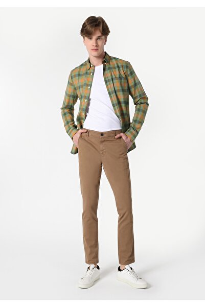 Colin's Мъжки сив панталон Slim Fit с прав крачол и средна талия