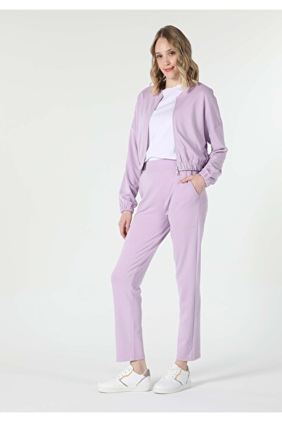 Colin's Jachetă mov pentru femei, fără căptușeală, cu fermoar, cu croială nor...