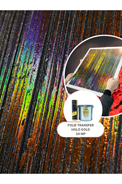 Ferrara Design Folie de transfer gold 24mp+ lipici special pentru transfer 2,5 L