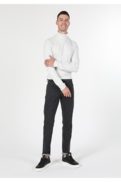 Colin's Tricou cu mânecă lungă Stone pentru bărbați, slim fit, pe jumătate cu...