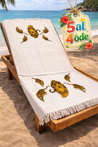 vita Πεστεμάλ Μουσελίνας με στάμπα, 100% βαμβακερό, βιολογικό, πετσέτα παραλί...