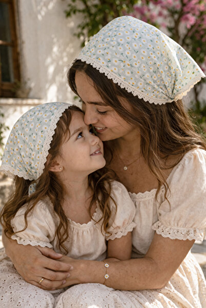 Mufincollection Bandană combinată mamă-fiică – Set de bentițe din bumbac cu m...