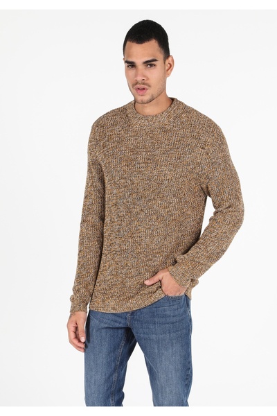 Colin's Regular Fit Yuvarlak Yaka Erkek Sari Kazak