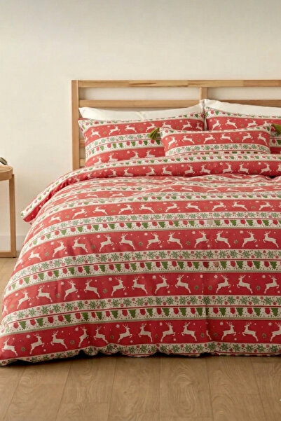 LaLiva Northern Lights Double - Elastic Sheet - Cotton Duvet Cover Set