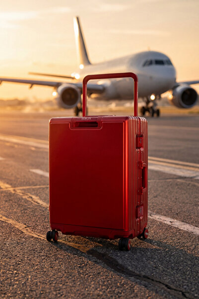 Zeplin Luna PC Policarbon Orta Boy Valiz Kırmızı