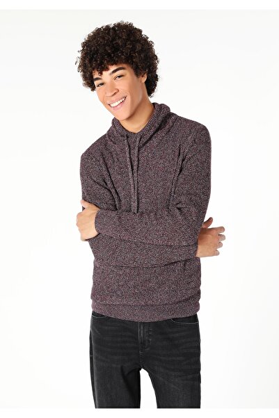 Colin's سليم صالح سلحفاة الرقبة الجاكار الرجال سترة بورجوندي