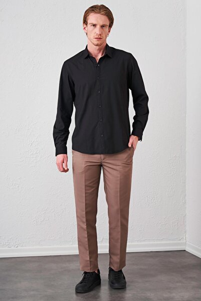 TENA Ανδρικό παντελόνι Ceylan με πλαϊνή τσέπη σε μπεζ απόχρωση και άνετη εφαρ...